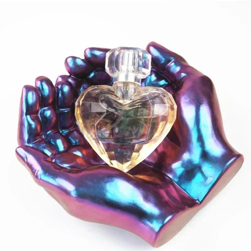 DIY Ashtray Epoxy Crystal Resin Silicone Mold Two-hand Model Hand Dish Mirror