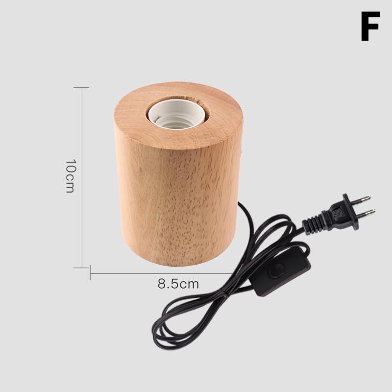 Настольная лампа из дерева в стиле ретро E27, винтажная настольная лампа с основанием из дерева, настольная лампа 220 В, декоративная ночник-лампа