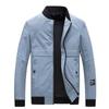Erkaklar kuzgi kundalik biznes koreyscha uslubdagi slim-fit tik yoqali jaket bir rangli oddiy yupqa jaket erkaklar