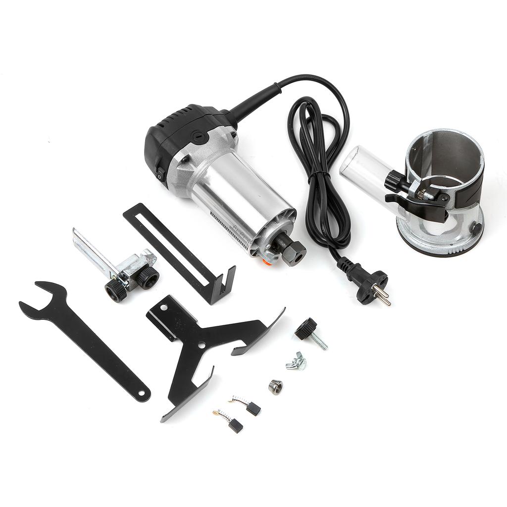 Ручной фрезерный станок по дереву, 220 В, 2000 Вт, электрический ручной триммер с 6 регулируемой скоростью и сменными 6,35 мм/8 мм