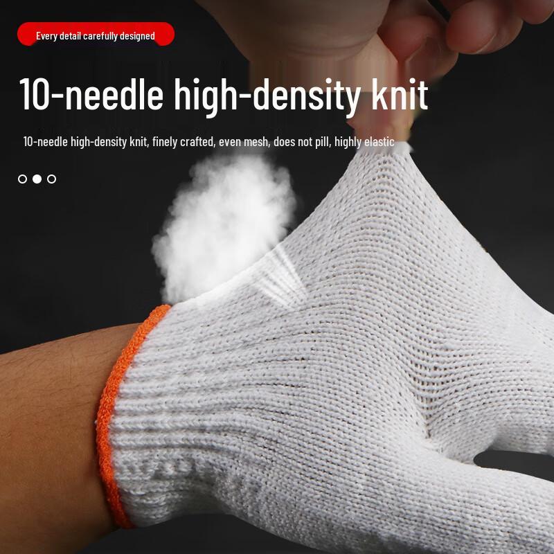 COFLYEE Тонкие хлопковые рабочие перчатки