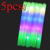 5 шт. светодиодных светящихся палочек оптом, цветные RGB светящиеся пенопластовые палочки, темный свет для Рождества, дня рождения, свадьбы, вечеринки, принадлежностей
