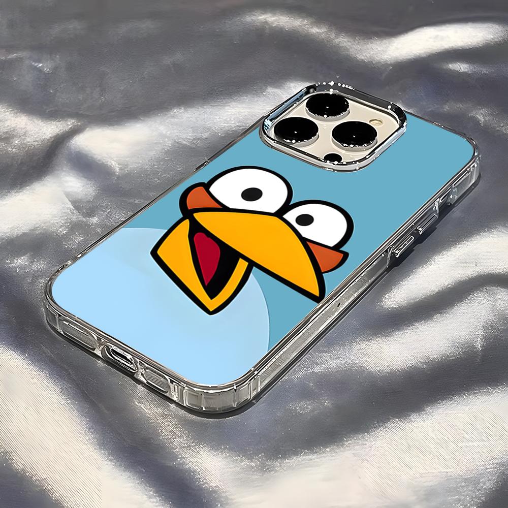 A-angry Birds Phone Case For IPhone 17 Pro Max 16 15 14 Pro Max IPhone 13 Pro Max 11 Plus Transparent Cover