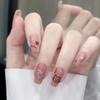 24 Pieces Medium and Long Love Stars Cute Little Rabbit Childlike Girl Heart Fake Nails Wearable Manicure
