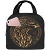 Mandala Boho Crescent Moon Sun Dreamcatcher Lunch Bag Waterproof Portable Tote Bag for Fashion Lunch Box with Zip Closure