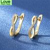 New 925 Sterling Silver Women Earrings Fashion Figure -Of -8 High Quality Zircon All -Match Pair Ear Studs Earring Jewelry Gift