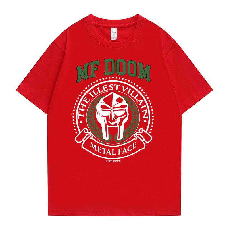 Футболка с графическим принтом рэпера Mf Doom Madvillain The Illest Villain Metal Face, мужская повседневная футболка большого размера, мужские футболки в стиле хип-хоп