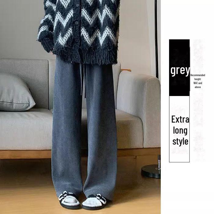 Женские широкие брюки кофейного цвета с высокой талией — универсальный вариант для весны, осени и зимы, с отделкой из бархата, свободный крой, повседневный драпированный стиль.