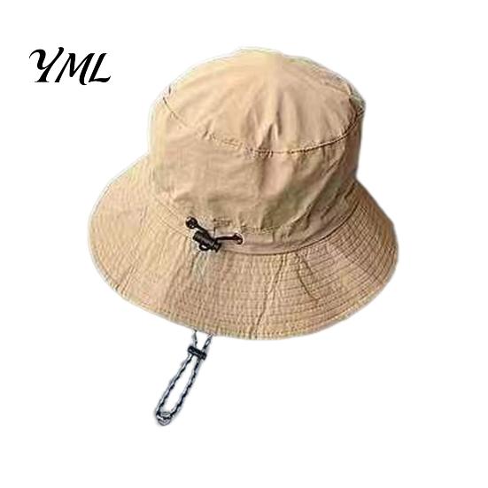 Unisex Hiking Bucket Hat Foldable Hat, with Adjustable Drawstring, Windproof Quick-dry Cotton Travel Friendly Sun Polyester Beach Wide Brim Protection