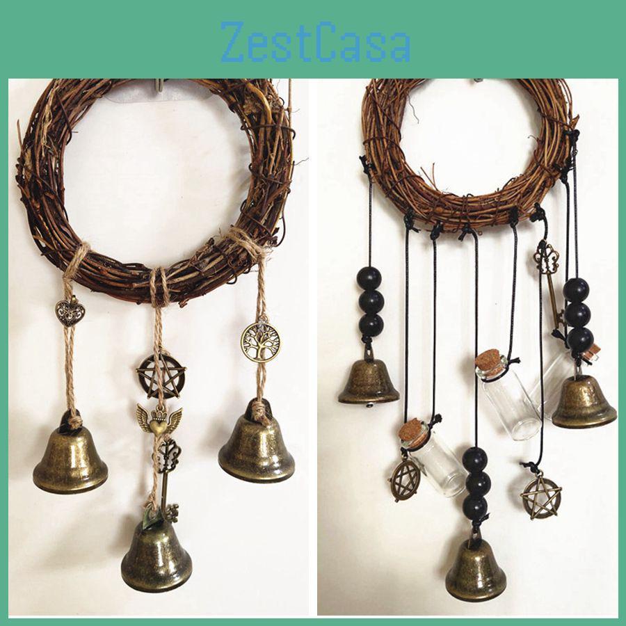 Witch Chime Wind Protection Wiccan Bells Bohemian Door Handle Decor