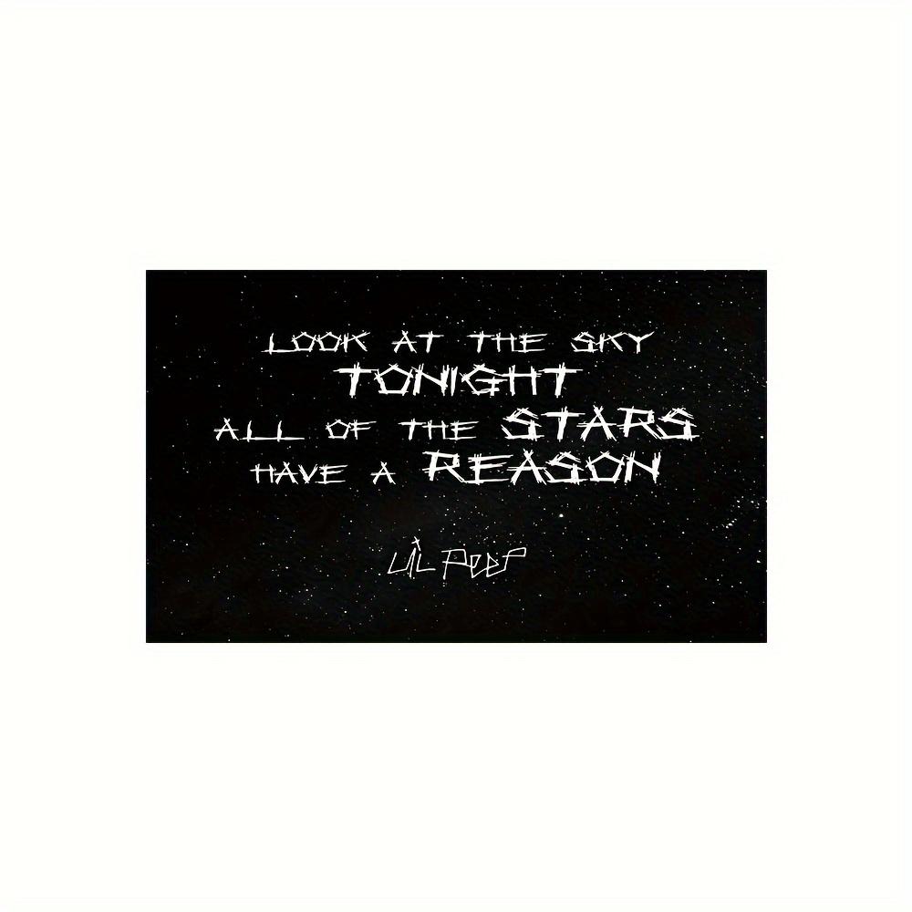 VIKAMA Музыкальная комната Гобелен с Лил Пипом LOOK AT THE SKY TONIGHT Звездный Emo Rap Стиль для Декора Стены Спальни и Гостиной