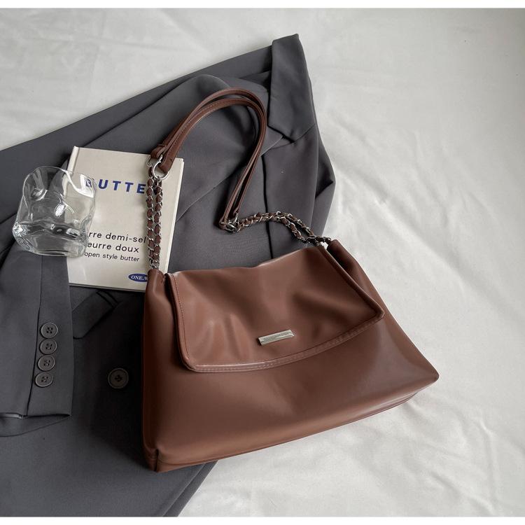 Niche Design Chain Portable Large Bag Women's Bag 2025 New Simple Tote Bag Versatile Shoulder Bag Underarm Bag