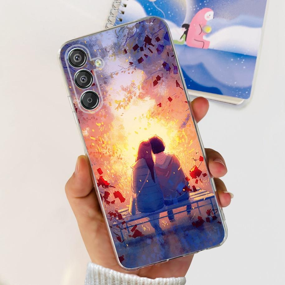 For Samsung Galaxy M15 5G Case SM-M156B Luxury Marble Clear Silicone Soft TPU Phone Cover For Samsung Galaxy F15 5G