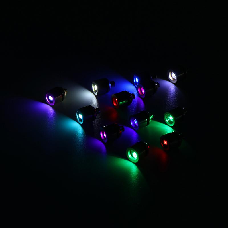 2Pcs Mini Led Light Key Chain Luminated Keyring Pendant Colorful Mini Electronic Light Keyring Flashlight Lamp Keychain