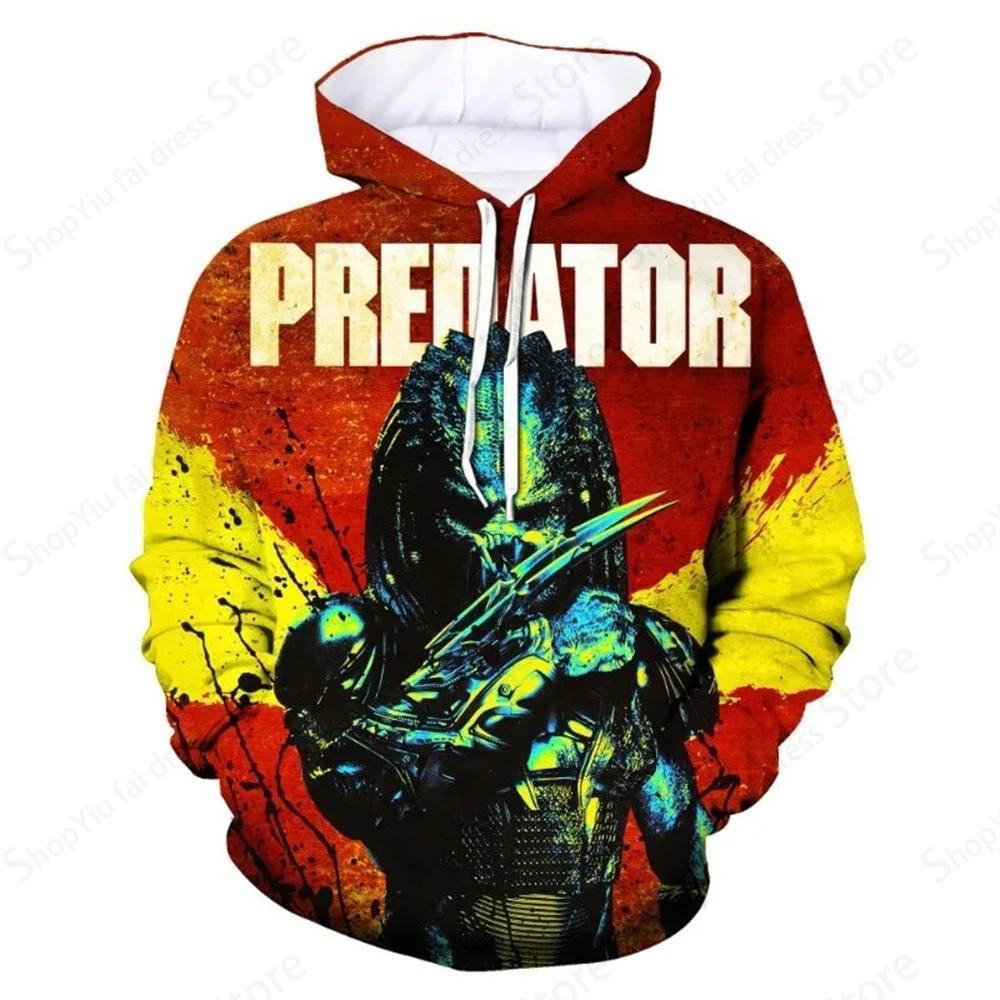 Мужская толстовка с капюшоном с принтом 3D-фильма «Хищник», графическая толстовка для мужчин и женщин, модная толстовка с капюшоном большого размера, толстовка для мальчиков, женская толстовка, мужская куртка