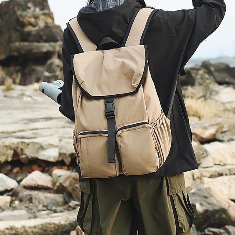 New Workwear Style Large-Capacity Backpack Lightweight Water-Resistant Multi-Pocket Outdoor Travel Backpack