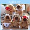 Keychain Plush Capybara Stuffed  With Pp Cotton Short Plush Backpack Decor Gift