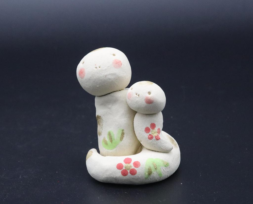 Craftsman House 2025 Zodiac Year of the Snake Snake Heartwarming Ornament and Mino Ware (Parent Child)