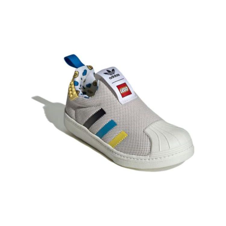 Adidas LEGO X Originals Superstar 360 Non-Slip Durable Low-Top Kids Sneakers Kids Sneakers Beige IF2919