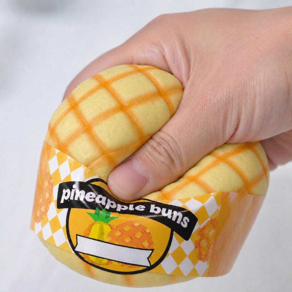 Realistic Pineapple Bun Stress Toy