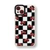 Zhitai Leather Checkerboard Case for iPhone 11/13 Pro Max/14, Bow Design