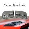 2x Carbon Fiber Look Car Bonnet Air Intake Flow Side Vent Hood Scoop Cover Trim