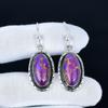Серьги с фиолетовой медной бирюзой, серьги из стерлингового серебра 925 пробы, серебряные серьги ручной работы для подарка, серьги-подвески с бирюзой, рождественский подарок