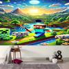 1pc Blocky Pixel Game Tapestry, Living Room, Bedroom, Office, Party Decor, Ideal Festive Gift