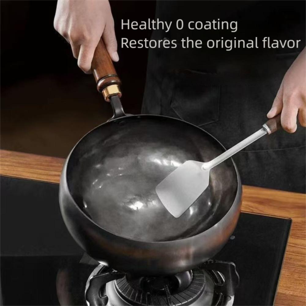 Здоровый чугунный горшок ручной ковки с антипригарным покрытием и деревянной крышкой, сковорода без покрытия, большой горшок, индукционная плита, газовая плита