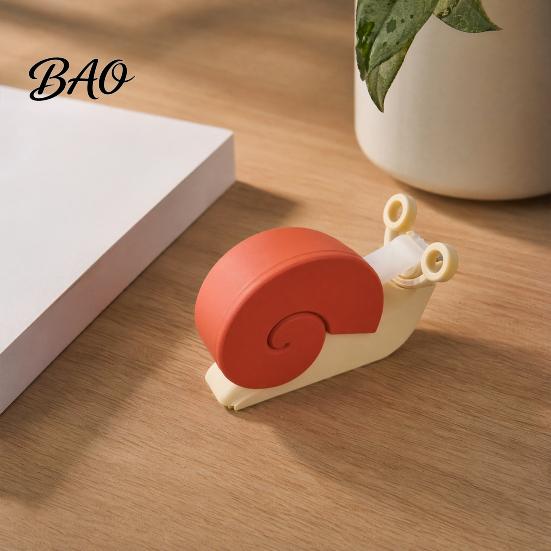 Snail Design Tape Dispenser 3D Printed Dispenser, Universal Packaging Wrapping Holder, Desk Decorative Cutting Tools for Home Office School