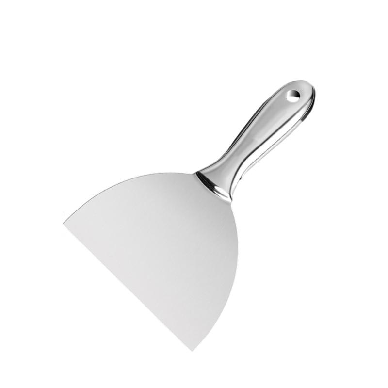 Шпатель с плоским лезвием из нержавеющей стали для заделки швов, идеально подходит для работ по сглаживанию стен и пола, шпатель