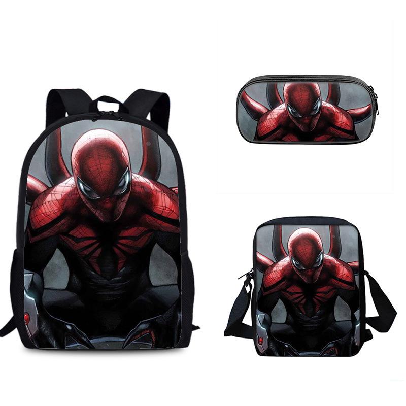 School bag for primary and secondary school students Cartoon animation printing peripheral 44 backpack set