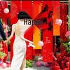 High-End Red Calligraphy Wedding Banner for Bridal Chamber and Engagement Decoration