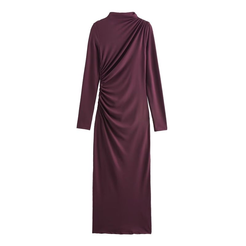 Kaslead New Arrival Women's Clothing Fashion Style Fashion Silm Ruched Midi Skirt Dress 3067290