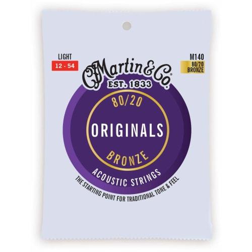 Martin M140 Light 12-54 Acoustic Guitar Strings
