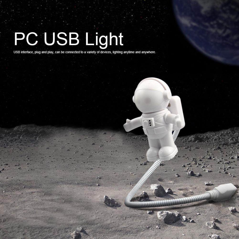 Энергосберегающий мини-ночник с USB-светодиодом в форме астронавта/космонавта, лампа для компьютера, ноутбука