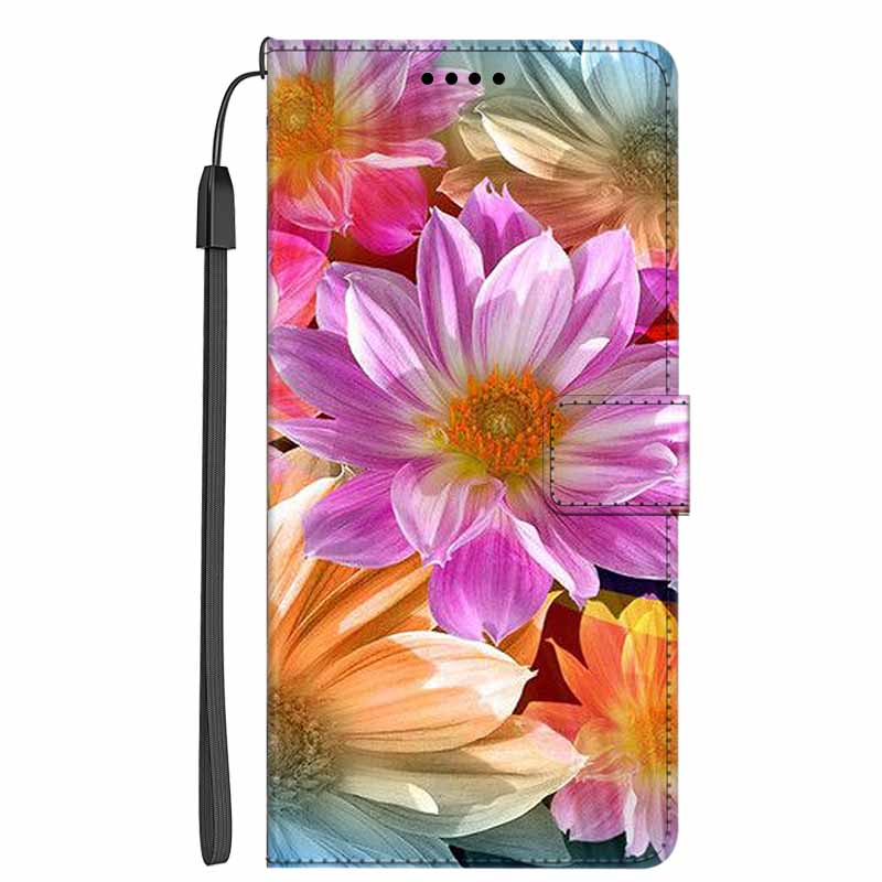 Защитный Роскошный Кожаный Чехол-Книжка на Магните Для Xiaomi Mi 11 Ultra с Рисунком Цветка Ударопрочный Чехол-Обложка Capa