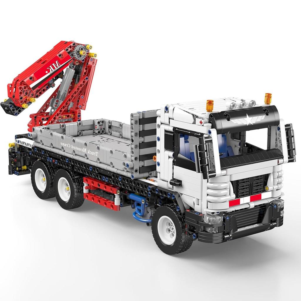 MOULD KING 17063 Technical Car Building Block Remote Control Truck Mounted-Crane Model Assembly Brick Toys Kids Christmas Gift