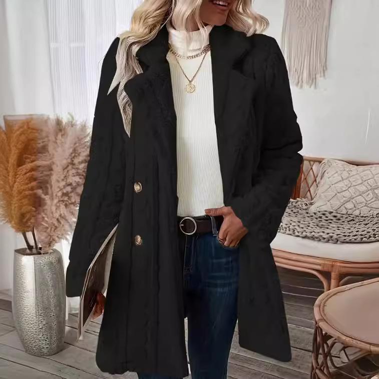 Autumn Winter Women Elegant Solid Color Fuzzy Lapel Coat Warm Casual Soft Zipper Jacket Plush Overcoat Female Fluffy Outwear