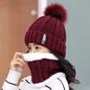 Winter Warm Knit Hat Set Winter Hat Thick Plush Windproof Cold Casual Warm Hat Scarf