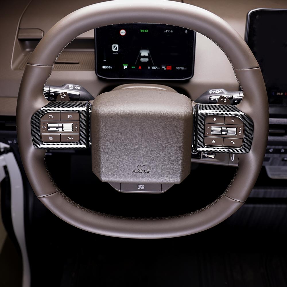 Для Kia PV5 2026 2026 Автомобильный Поворотный Углепластиковый Руль Накладка Декоративная Аксессуары для Интерьера Автомобиля