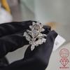 Набор обручальных колец с муассанитом 3 карата, V-образной формы, из стерлингового серебра 925 пробы, легкая роскошь, женское обручальное кольцо.