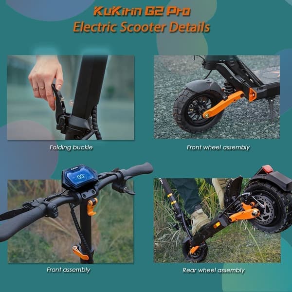 KuKirin G2 Про (ВМП) Электросамокат для взрослых 500 Вт мотор 48 В 15,6 Ач аккумулятор внедорожный самокат 9-дюймовая шина складной электросамокат