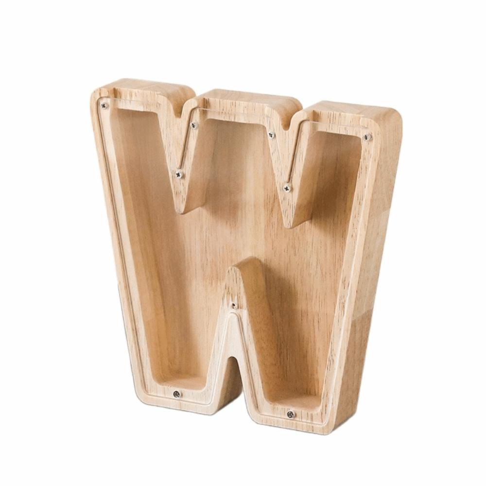 Прозрачная акриловая деревянная копилка-буква 26 букв Детская игрушечная коробка для хранения Кейс для хранения монет Подарок