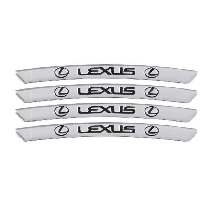 4Pcs Car Wheel Hub Rim Badge Stickers Decals Decoration For Lexus FSPORT LBX NX RX 350h 450h ES UX 300e GS GX IS LS LX CT LC RC