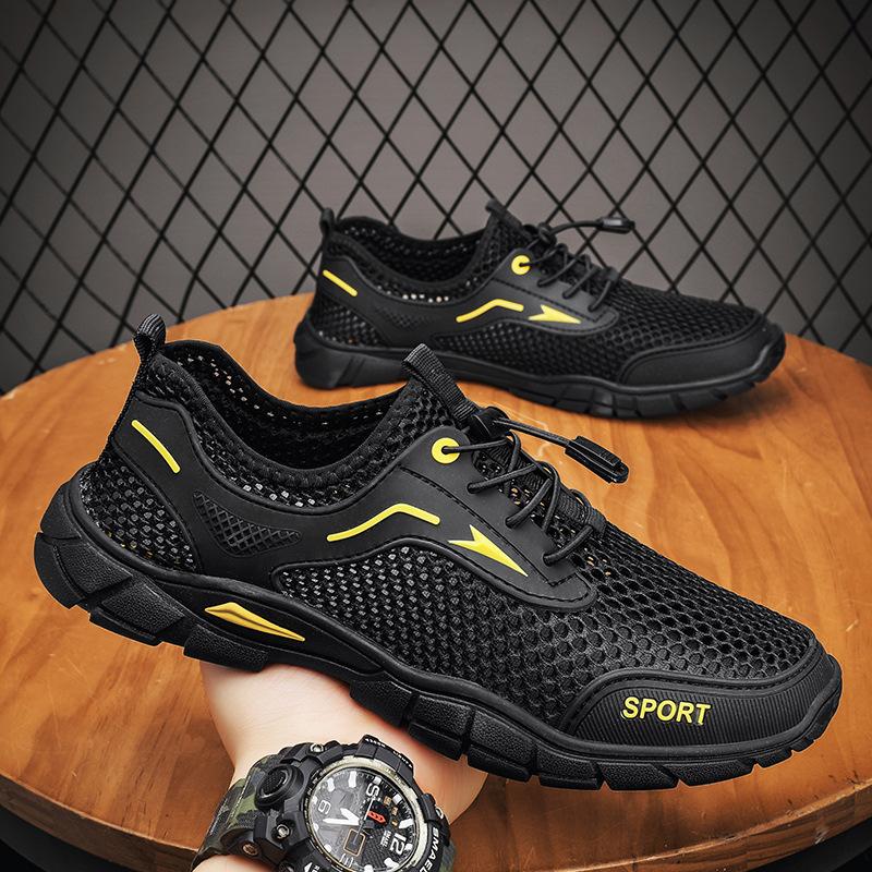 Новые летние сандалии мужские сетчатые тонкие дышащие повседневные туфли мужские спортивные туфли для улицы для путешествий и походов