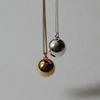 Youngglow Silver925 Silver Ball Long Necklace (2color)