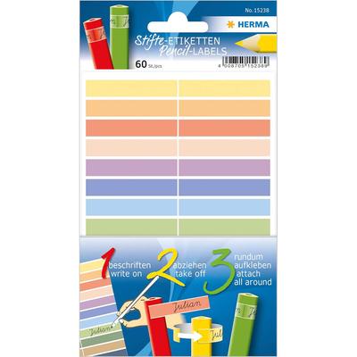 Цветные самоклеящиеся этикетки Herma Pencil 60 шт. (10x46мм)