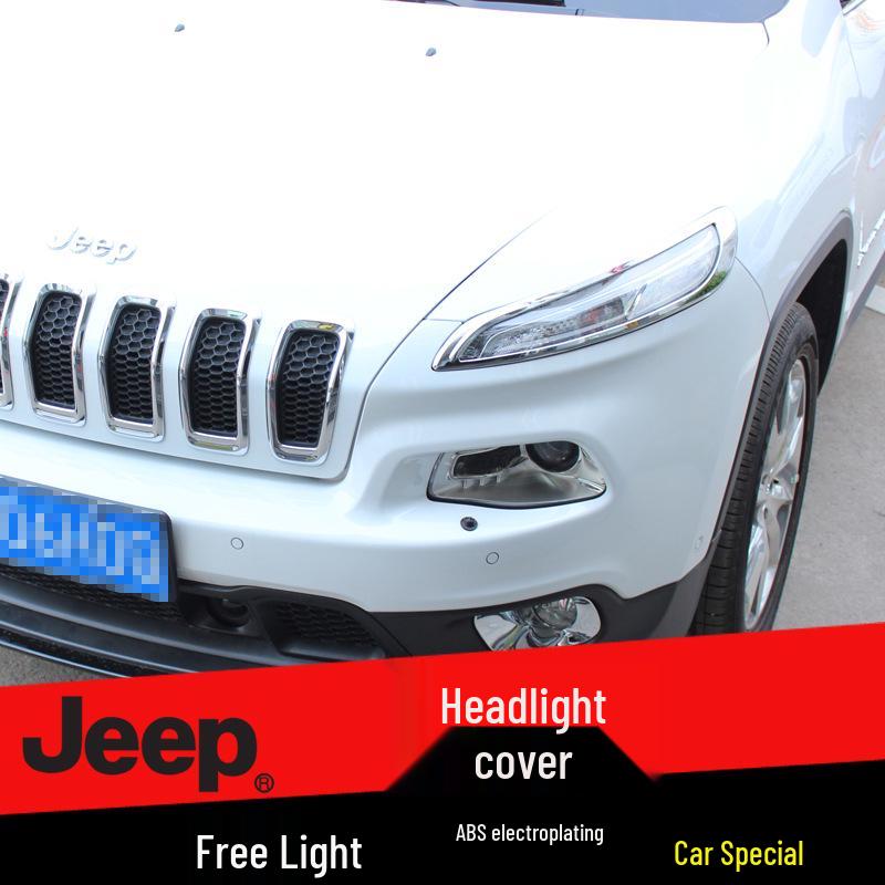 Otai Front Daytime Running Light Frame for 13-18 Jeep Cherokee Headlight Cover - Modified Car Accessory