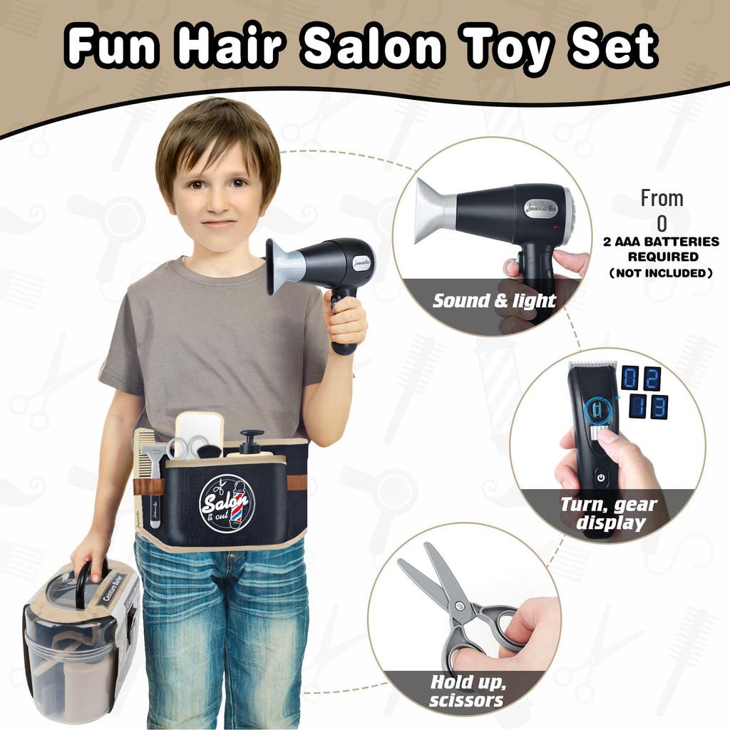 Cross-Border Barber Set: Educational Hairdressing & Stylist Simulation Toy for Kids